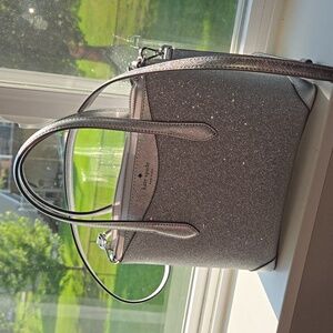 EUC kate spade sliver glitter cross body